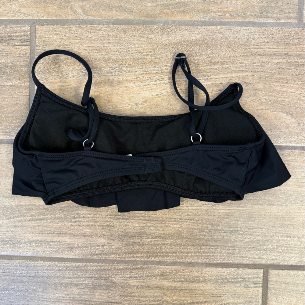 Black Ruffle Bikini Top - Picture 3 of 5